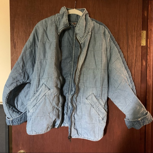 Free People Dolman Quilted Denim Jacket - Picture 8 of 10